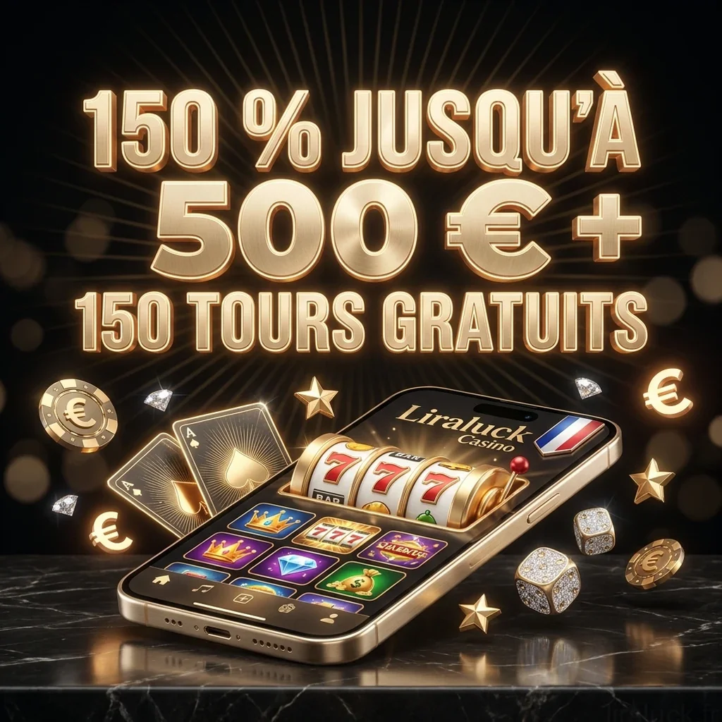 150 % JUSQU'À 500 €+ 150 TOURS GRATUITS
