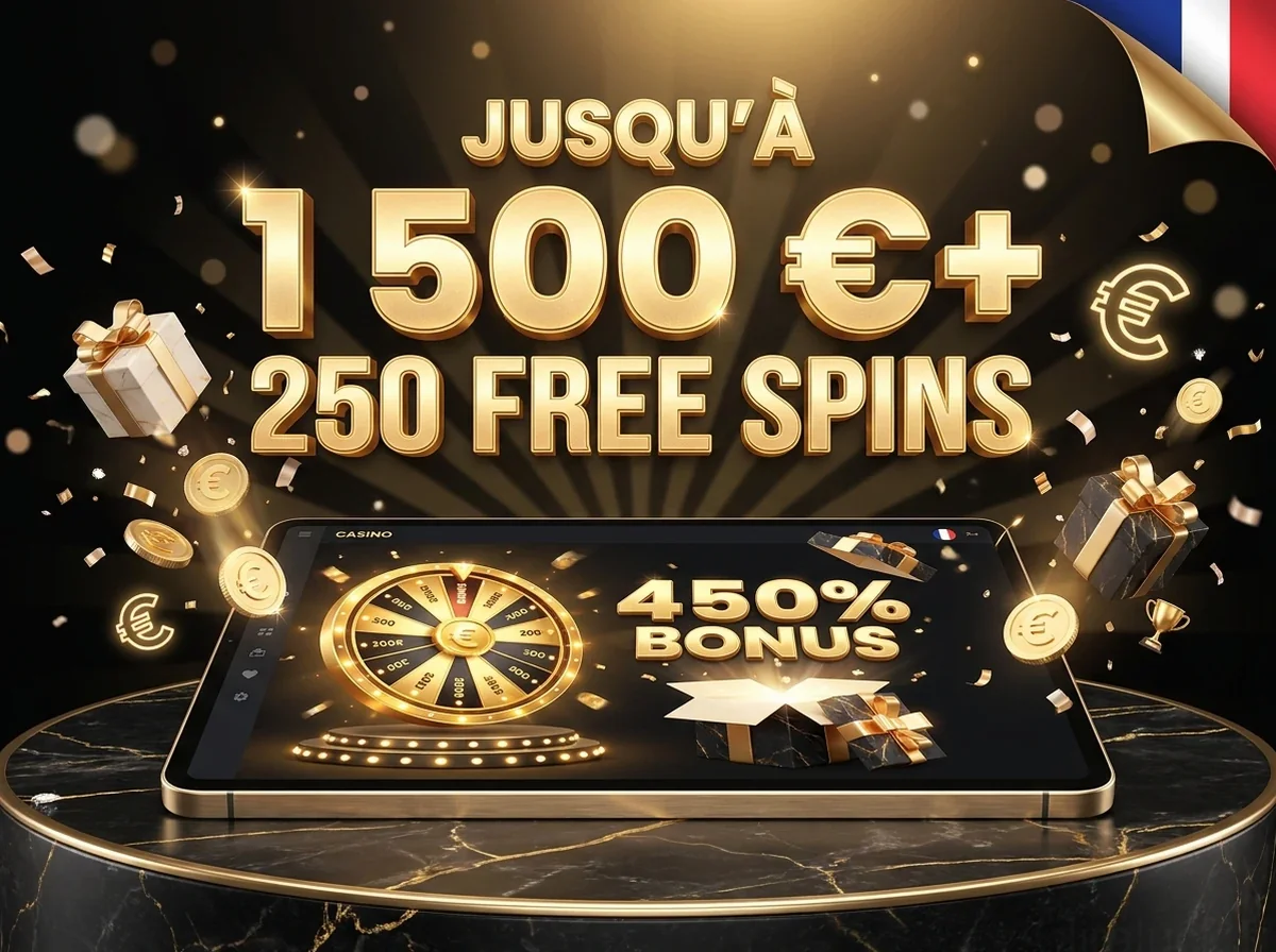JUSQU'À 1 500 €+ 250 FREE SPINS